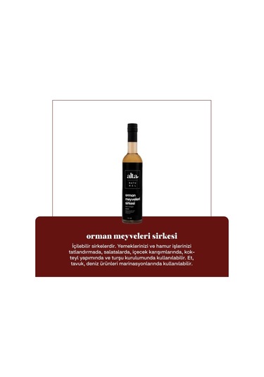 Alta Naturel Doğal Fermente Orman Meyveleri Sirkesi 250 ML