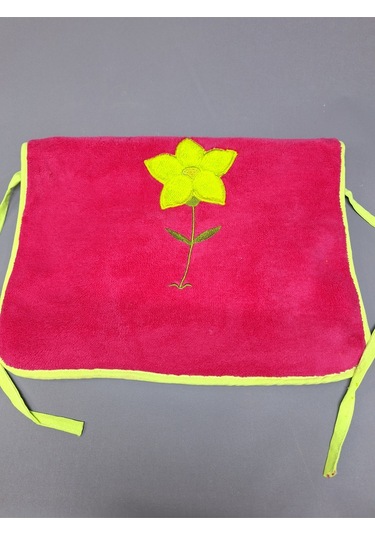 Peluş Mutfak Önlüğü / Su Geçirmez Pembe / Yeşil Pembe Yeşil