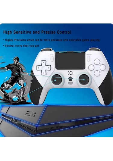 P4 Plus Bluetooth Titreşimli Ps4/ps5 Uyumlu Pc Telefon Joystick Kablosuz Oyun Kolu Siyah