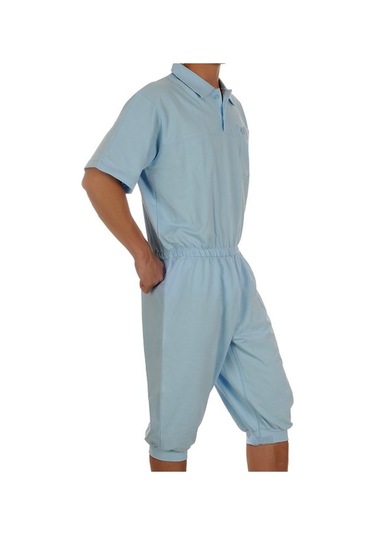 Caretex EH-40 Bacak Fermuarlı Alzheimer Erkek Hasta Tulumu S