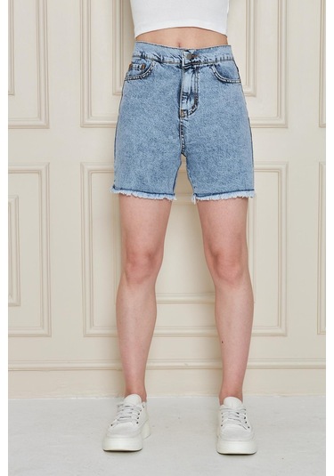 Kar Yikama Puskul Detayli Sort Mavi