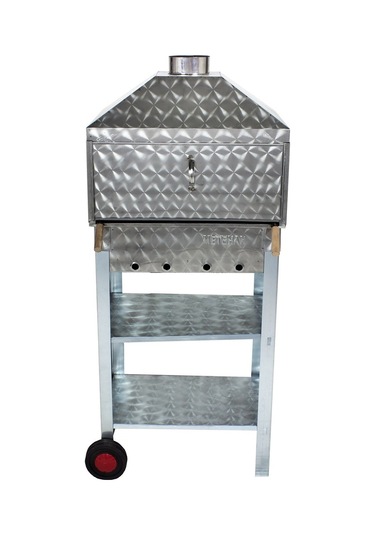 Metehan MTH-22 Davlumbazlı - Kapaklı - Bacalı - Maltız Izgaralı - 2 Tekerlekli Mangal