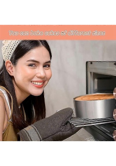 Yuvarlak Kek Halkası Seti 4/6/8/10 İnç Bisküvi Kesici Daire Kurabiye Kesiciler Kek Kalıbı Paslanmaz Çelik Pasta Halkası Pişirme İçin Bs Çok Renkli