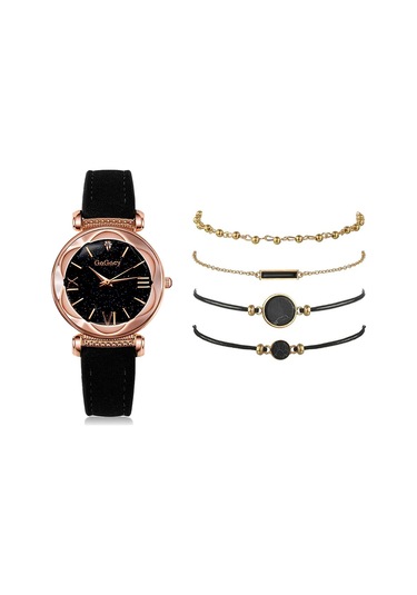 Gogoey Kadın Kol Saati + Bileklik 4 Adet 140776623