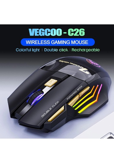 İmce Gwx7 Kablosuz Şarjlı Rgb Gaming Mouse Sessiz Tık Oyun Faresi 3200dpı 7 Tuş -