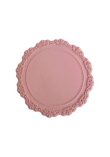 Pembe Yemek Placemat Yuvarlak Restoran Malzemeleri Yeniden Kullanılabilir Lekeye Dayanıklı Masa Mat Trendy Haşlanma Önleyici Pembe