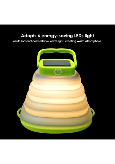 Pazly Katlanabilir Güneş Led Kamp Lambası - 3 Parlaklık Seviyesi, Şarj Edilebilir, Ip65 Su Geçirmez, Taşınabilir