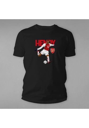 Erkek Siyah Oversize Henry Baskılı T-shirt Siyah-67817