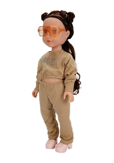 Spor Kıyafetli Moda Bebeği 40 Cm Eklemli Şık Kız Bebek