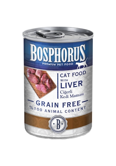 Bosphorus Ciğerli Kedi Konserve Maması 48 X 415 Gr Parça Etli