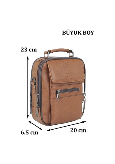 Büyük Boy Kasalı Erkek El ve Omuz Çantası Su Geçirmez Dış Yüzey