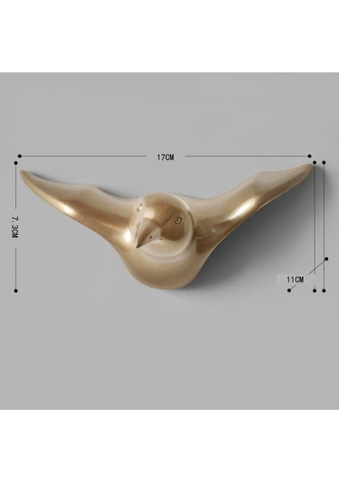Sumedecor&Design Dekoratif Tekli Kuş Modern Duvar Askılık Ev Dekorasyon Kuş Duvar