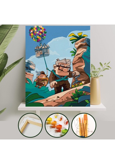 Sayılarla Boyama Tuval Seti Çıtalı 40x50 Cm - Up