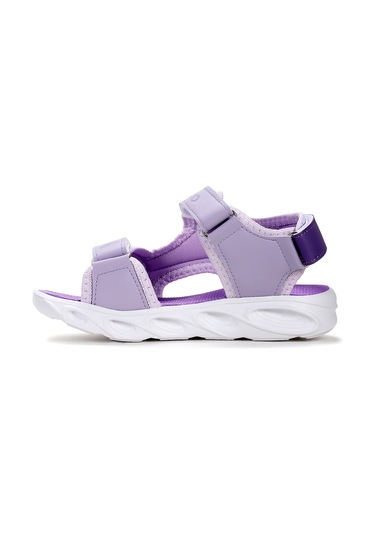 Kiko Kids Unicorn Günlük Işıklı Cırtlı Kız Çocuk Sandalet Ayakkabı Lila LILA
