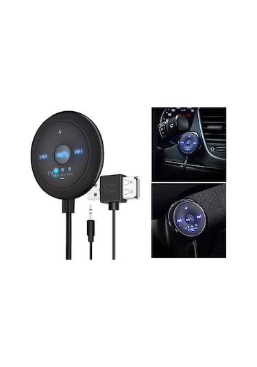 Suntek 2'si 1 Arada Fm Bluetooth 5.0 Verici Alıcı Aux Ses