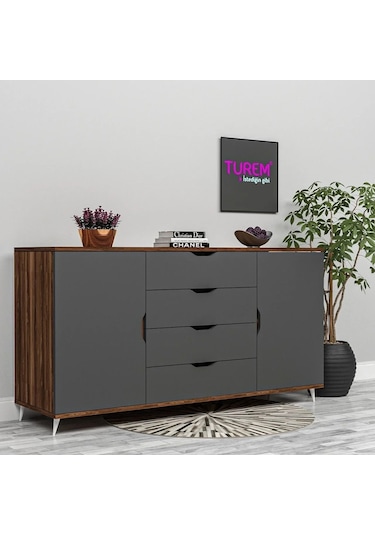 Derya Black Cordoba Konsol Mdf Antrasit