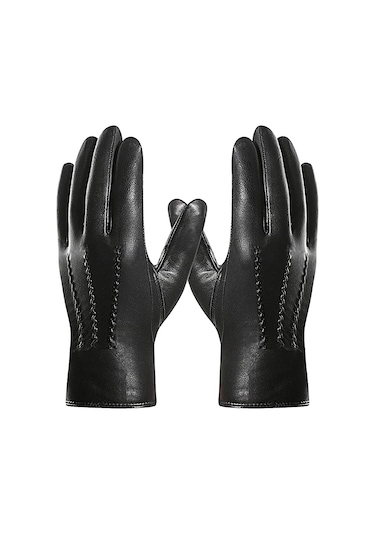 Erkek Hakiki Deri Eldiven Khos-uil Siyah