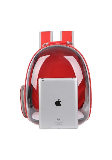 Geeksen Kedi Çantası Taşınabilir Şeffaf Uzay Kapsülü Evcil Hayvan Sırt Çantası Siyah - Cat Backpack Dog Backpack