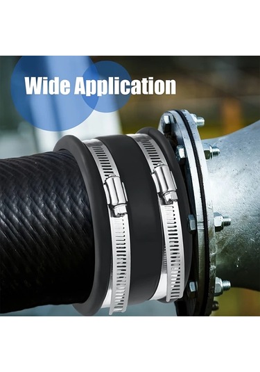 Lumaworld 3 Adet Plastik Toz Toplama Hortumu Paslanmaz Kelepçeli Bağlantı Adaptörü