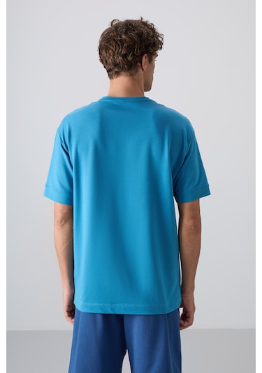 Tommy Life Petrol Mavi Pamuklu Kalın Yumuşak Dokulu Oversize Fit Basic Erkek T-shirt - 88349 Petrol Mavi Tommy Life Petrol Mavi Pamuklu Kalın Yumuşak Dokulu Oversize Fit Basic Erkek T-shirt - 88349 Petrol Mavi