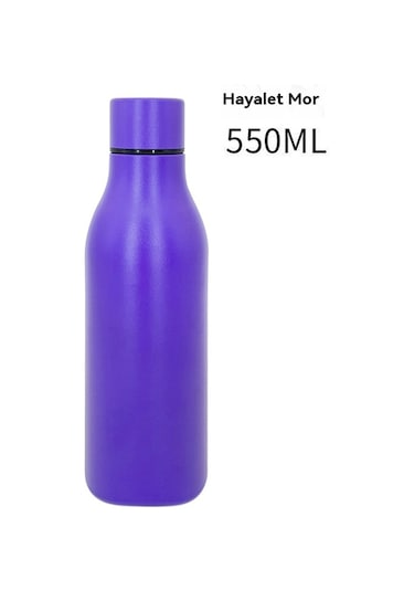 Paslanmaz Çelik 304 Spor Sprey Kaplamalı Sıcak Ve Soğuk Su Bardağı Mor