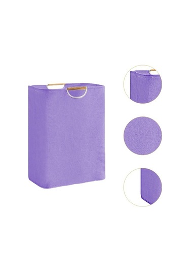 Pazly Suntek Çamaşır Sepeti Katlanabilir Çok Amaçlı Ev Banyo Dolap Mor Mor