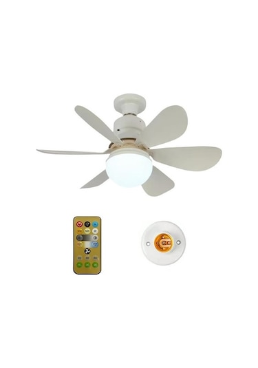 Agoodshop Tavan Vantilatörü Aydınlatmalı, 40w Ayarlanabilir Led Fan Lambası Uzaktan Kumandalı, 3 Ren -