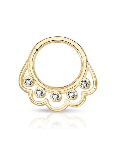 Lilarote Beş Taşlı Altın Helix Piercing