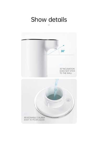 Otomatik Köpük Sabunluk Usb Şarjlı Akıllı Sensörlü Dispenser Beyaz