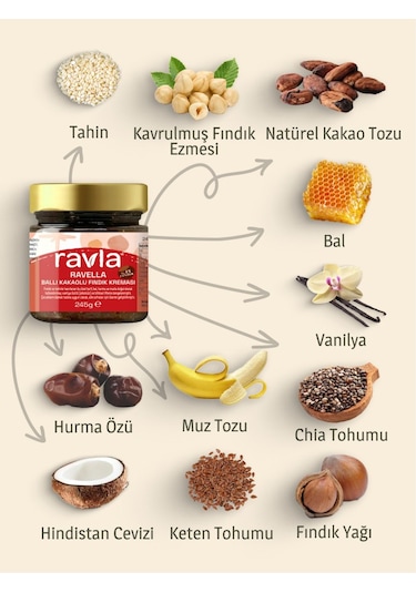 Ravella Ballı Kakaolu Fındık Kreması - 245g