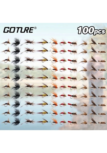 Fochsia Goture 100 Adet Sinek Olta Yemi Kuru Sinek Islak Sinek Streamer Nympha Gercekci Renkli Alabalik Levrek Sazan