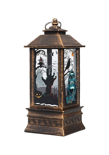 Vkemall Korkunç Desenli Halloween Led Feneri - Retro Stil, Pil İle Çalışır, Ev Bahçe Partisi Dekorasyon Aleti Diğer