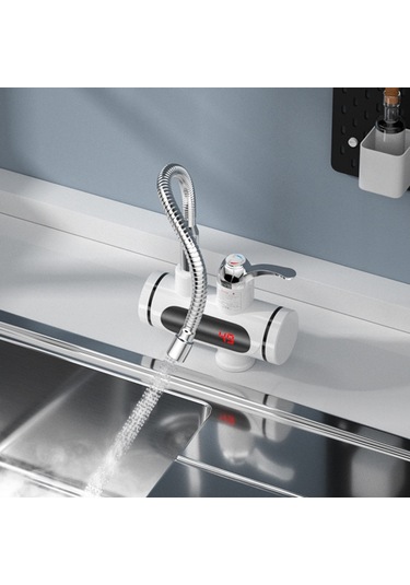 Xurunkeji Elektrikli Sıcak Ve Soğuk Su Isıtıcı Musluk Hızlı Isıtma Musluk Su Isıtıcı Musluk Bağlantısı Musluk 3000w Abd Fişi Beyaz