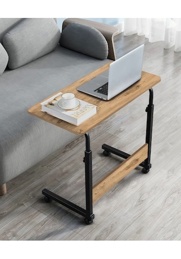 Sekizincicaddedizayn Yükseklik Ayarlı Çalışma / Laptop Sehpası - Çam 70x40