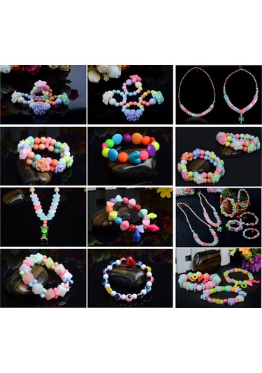 Wezone 02 Çok Renkli Delikli Plastik Boncuklar - Bileklik Ve Kolye Dıy Seti Diğer