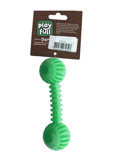 Playfull Sağlam Plastik Dental Dumbel Köpek Oyuncağı 12 X 3,5 Cm Yeşil