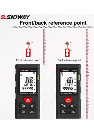 Besthome1 Dream011 Snwy Lazer Ölçer 100m 328.08 Fit Ekran Baloncuk Seviyesi Sürekli Ölçüm Profesyonel