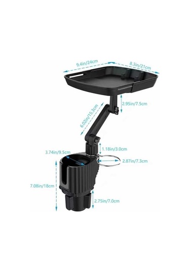 Zore C003 2 In 1 Araç Bardak Tutucu-Siyah