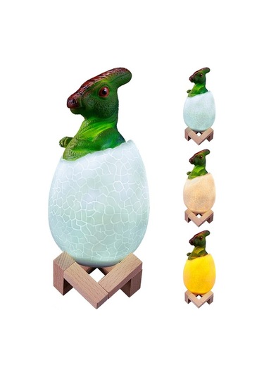 Moly Yunboo Pvc Dinozor 3d Led Gece Lambası, 3 Renk Dokunmatik, Çocuk Odası Dekoru, Akıllı Ev Işıkları Diğer