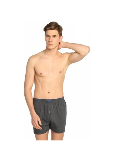 Tutku TER0117 Penye Düğmeli Erkek Boxer 6'lı