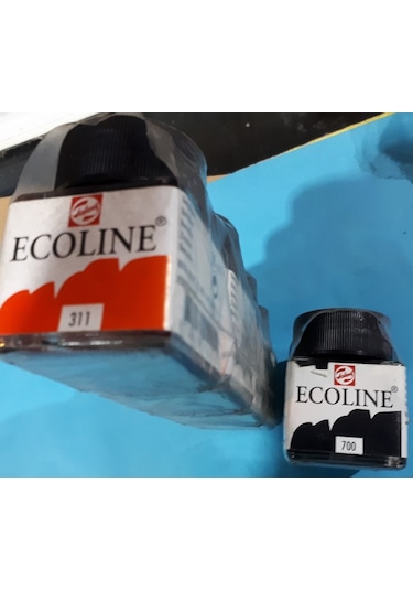 Ecoline Boya Kırmızı 311 Cod + Siyah Cod 700 2 Şişe