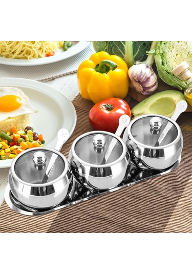 Suntek Magideal Kapaklı Kaşıklı Baharatlık