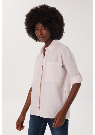 Lee Cooper Mındy Kadın Dokuma Gömlek A Pembe 16096 A Pembe Açık Pembe