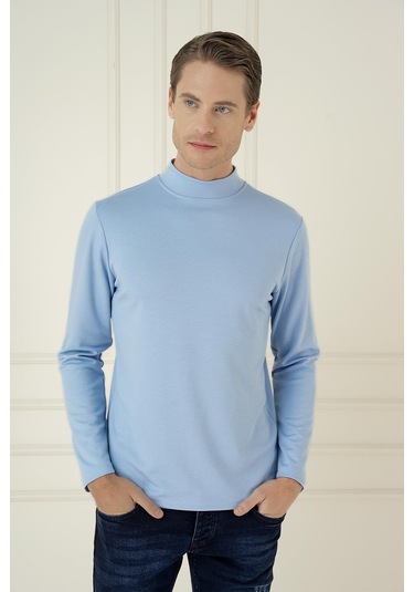 Ts 894 Slim Fit Açık Mavi Spor T-shirt Mavi