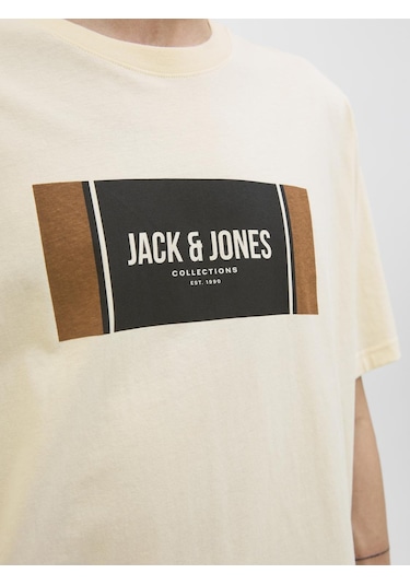 Erkek Gögüs Logo Baskili Tisört - Hayato - 12278508 Antique White