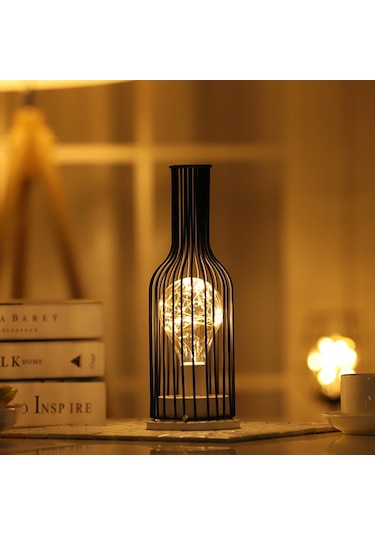 Xiyyadms Led Sarımsaklı Lambalar, Şarap Bükmecesi Ve Dikey Fener Seçenekleriyle Dekoratif Hediyelik Alet, Uzun Ömürlü Pil Kutusuyla Ev Dekoru Işıklı Süs Diğer