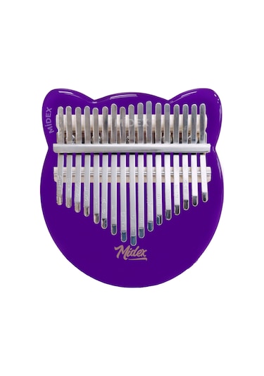 Midex KLX-660 Mor Renk Cam Kalimba 17 Tuşlu Full Set