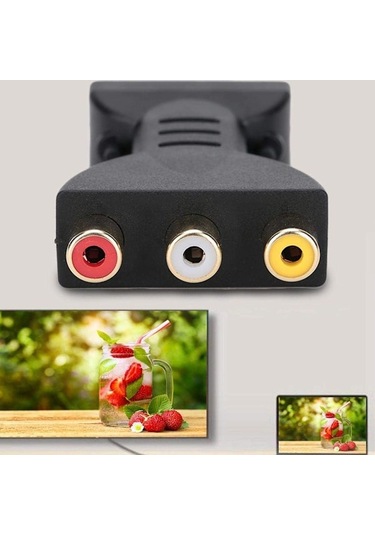 Hdmı - Rgb Av Video Dönüştürücü Rca Bileşen Dönüştürücü 1080p Ses Video Senkronizasyon Adaptörü