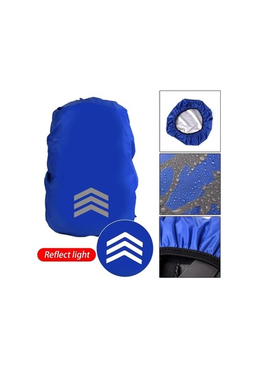 Sırt Çantası Yağmur Kapağı 1845l Gece Görünürlüğü İçin Yansıtıcı Açık Hava Yürüyüş, Kamp Kırmızı Kırmızı