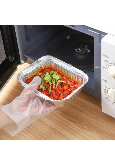 50 Adet Barbekü Folyo Tepsi Yağ Geçirmez Buharda Pişirme Aks. Anti-haşlanma Çevre Do Alüminyum Folyo Teneke Fırın Kapları 56693271 Diğer